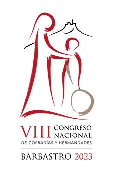 Logotipo VIII Congreso Nacional de Cofradías y Hermandades Barbastro 2023