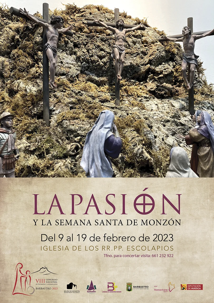 Cartel exposición LA PASIÓN y la Semana Santa de Monzón